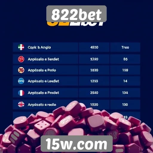 Comparativo das opções de apostas disponíveis na 822bet